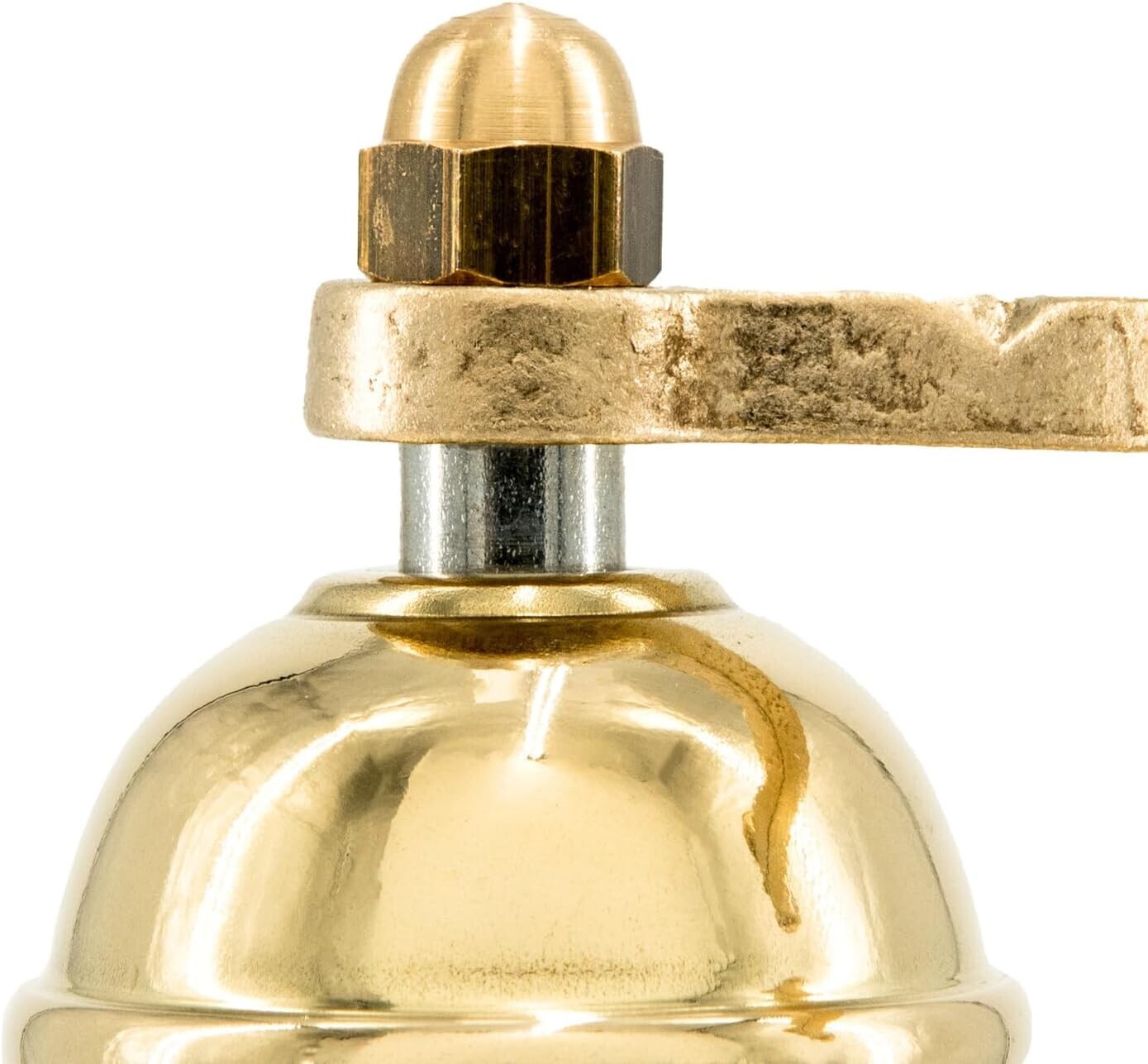 10.5-Inch Brass Greek Coffee Mill - Efficient Manual Grinder for Coffee Lovers