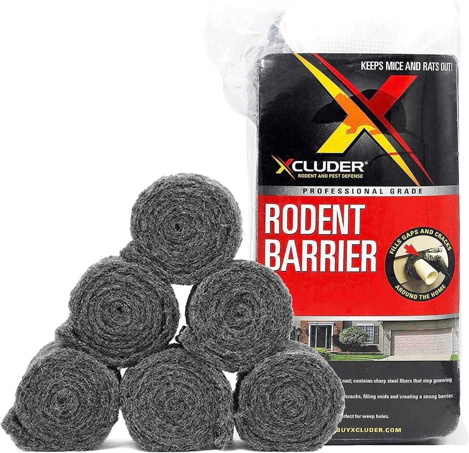 6 Rolls of Heavy-Duty Rodent Control Fill Fabric – Non-Toxic and Long-Lasting