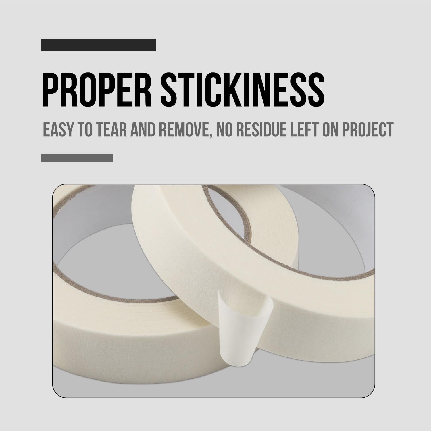 Beige General Purpose Masking Tape - 20 Pack, 1" x 55 Yards for All Projects