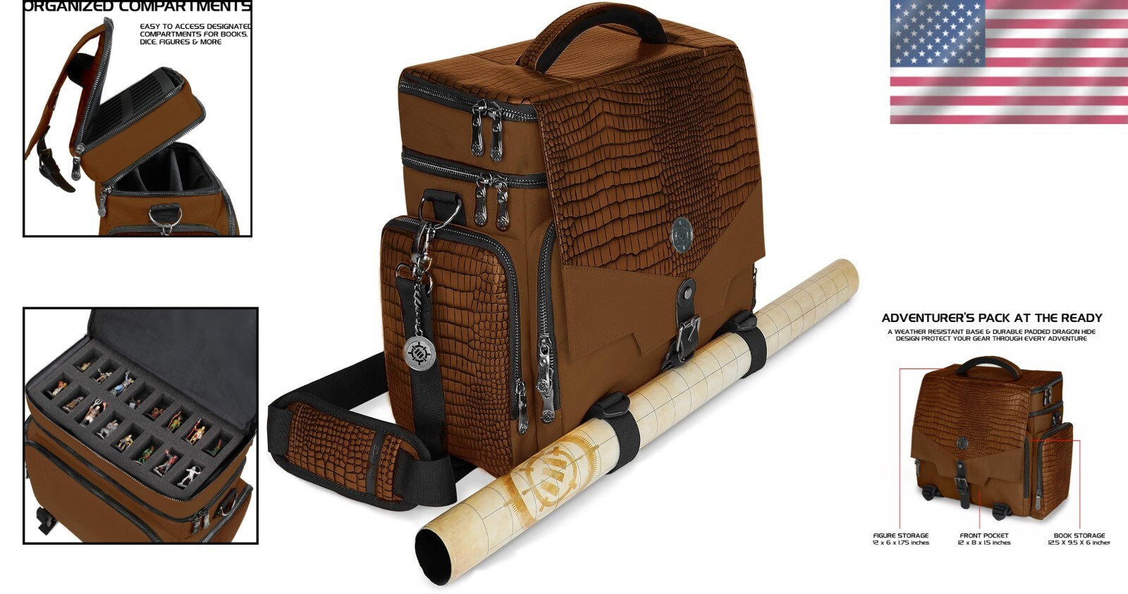 D&D Collector's Edition Travel Bag - Features Dice Pockets and Combat Mat Holder