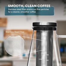 Load image into Gallery viewer, Elegant 1.5L Borosilicate Cold Brew Coffee &amp; Tea Maker - Airtight with Filter