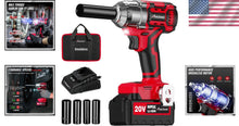 Load image into Gallery viewer, Portable 20V Brushless Impact Gun Kit with Fast Charger and Bright LED Light