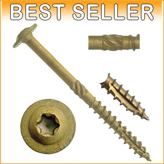 100 Count Heavy Duty 3" Lag Screws - Torx Drive, Perfect for Outdoor Projects