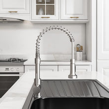 Load image into Gallery viewer, Brushed Nickel Pull Down Kitchen Faucet with 360° Swivel Sprayer - Easy Install