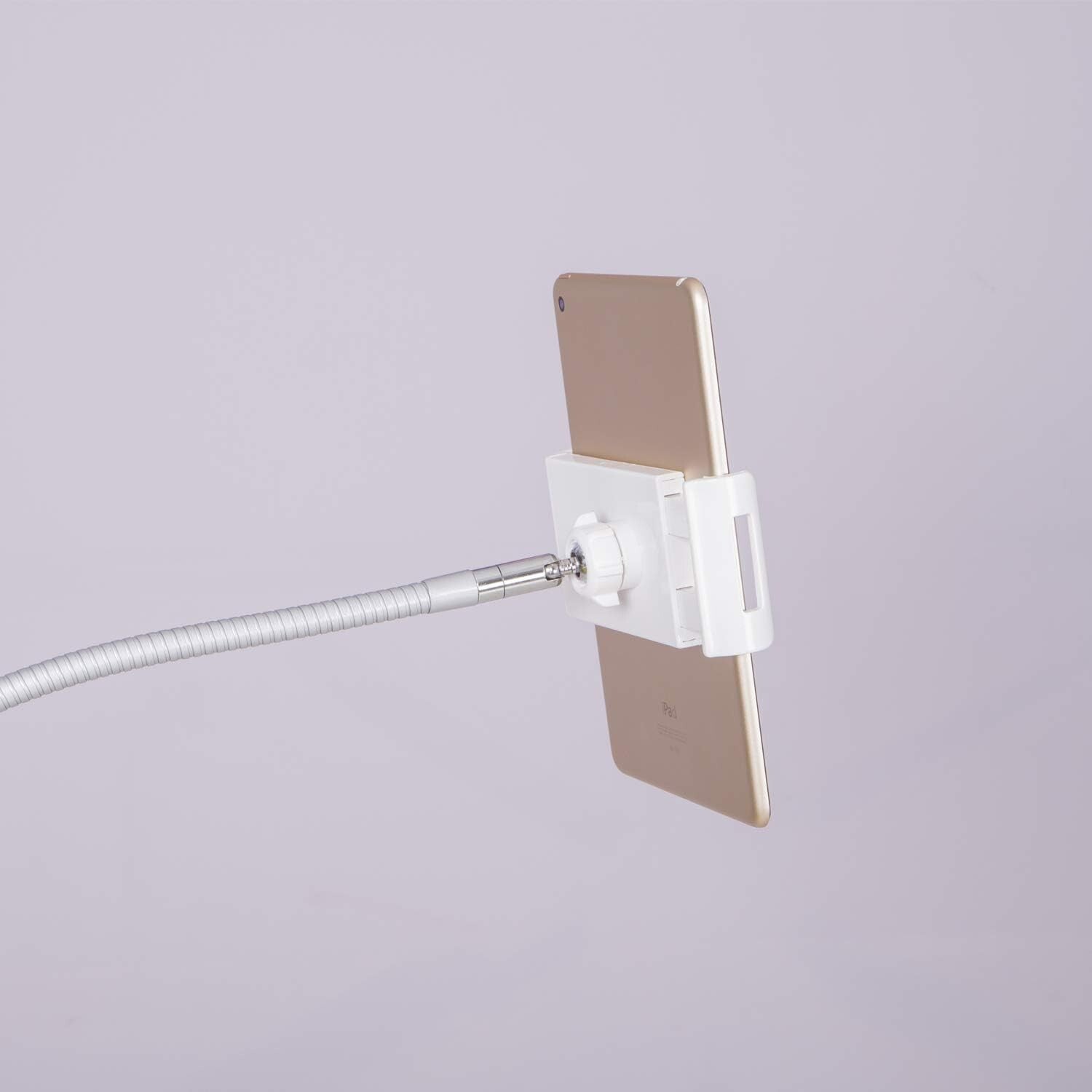 Elegant Adjustable Tablet Floor Stand with Flexible Gooseneck for 3.5"-10.6"