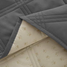 Load image into Gallery viewer, Waterproof Dog Bed Cover with Anti-Slip Back - Luxury Pet Blanket in Dark Grey