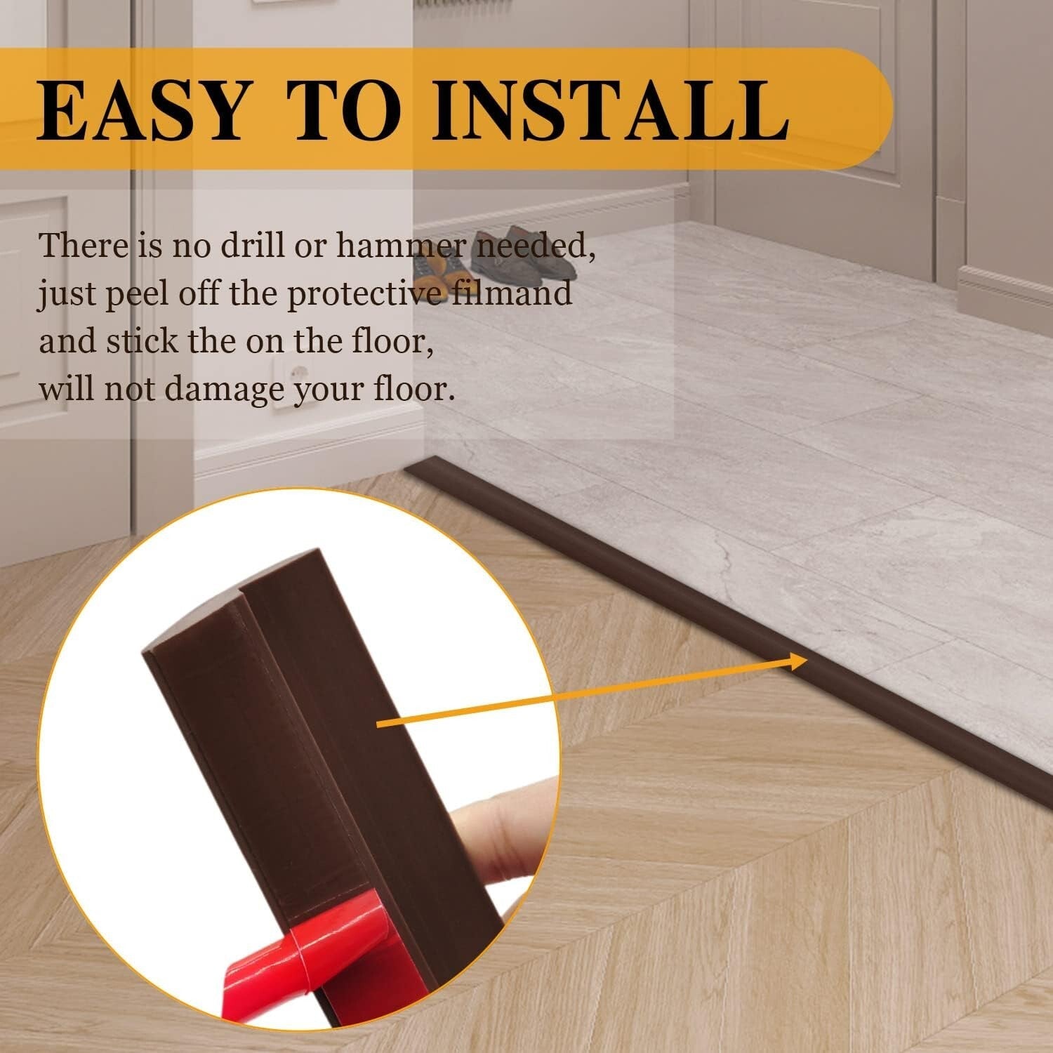 Easy Install 20FT Self-Adhesive Floor Transition Strip for Engaging Interiors