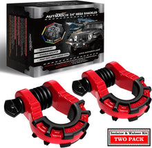 Load image into Gallery viewer, Mega D Ring Shackles 3/4" 68,000lb Break Strength for Reliable Off-Road Recovery