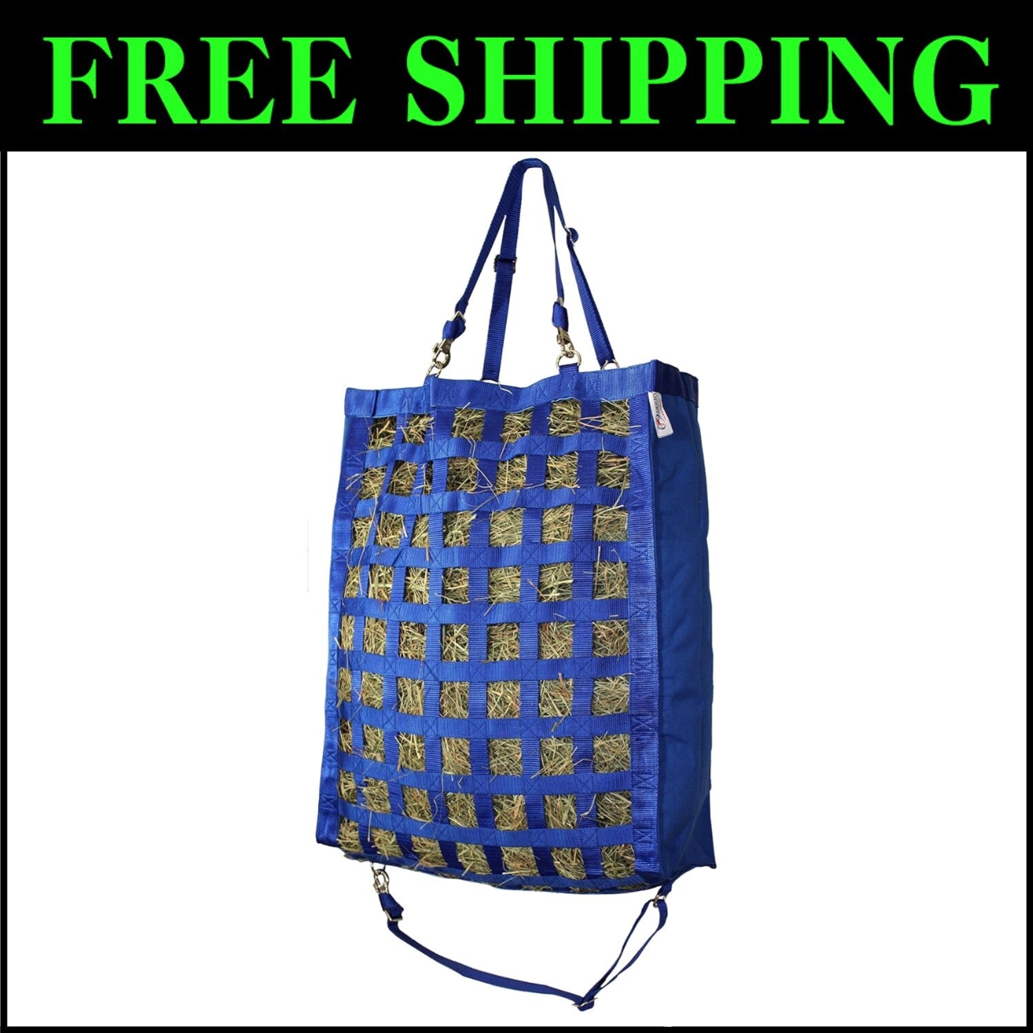 High-Quality Nylon Horse Hay Bag - Super Tough with 6-Month Warranty, 21x7x25
