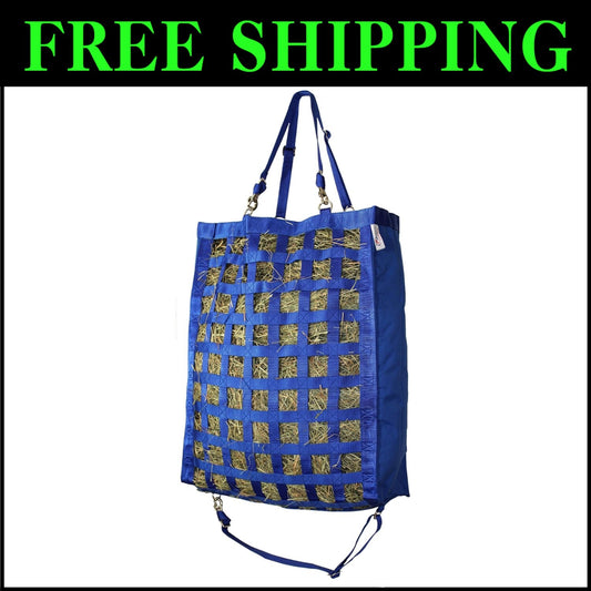 High-Quality Nylon Horse Hay Bag - Super Tough with 6-Month Warranty, 21x7x25