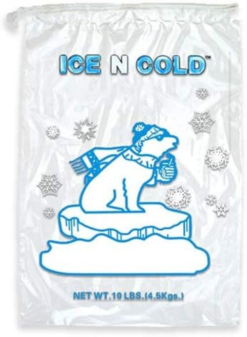 Durable Drawstring Ice Bags 10lb Capacity | 400ct Portable Storage Solution