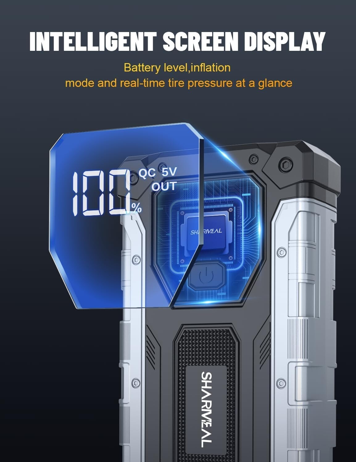 Robust 4000 Amp Jump Starter Pack with Integrated Safety Features & LED Light