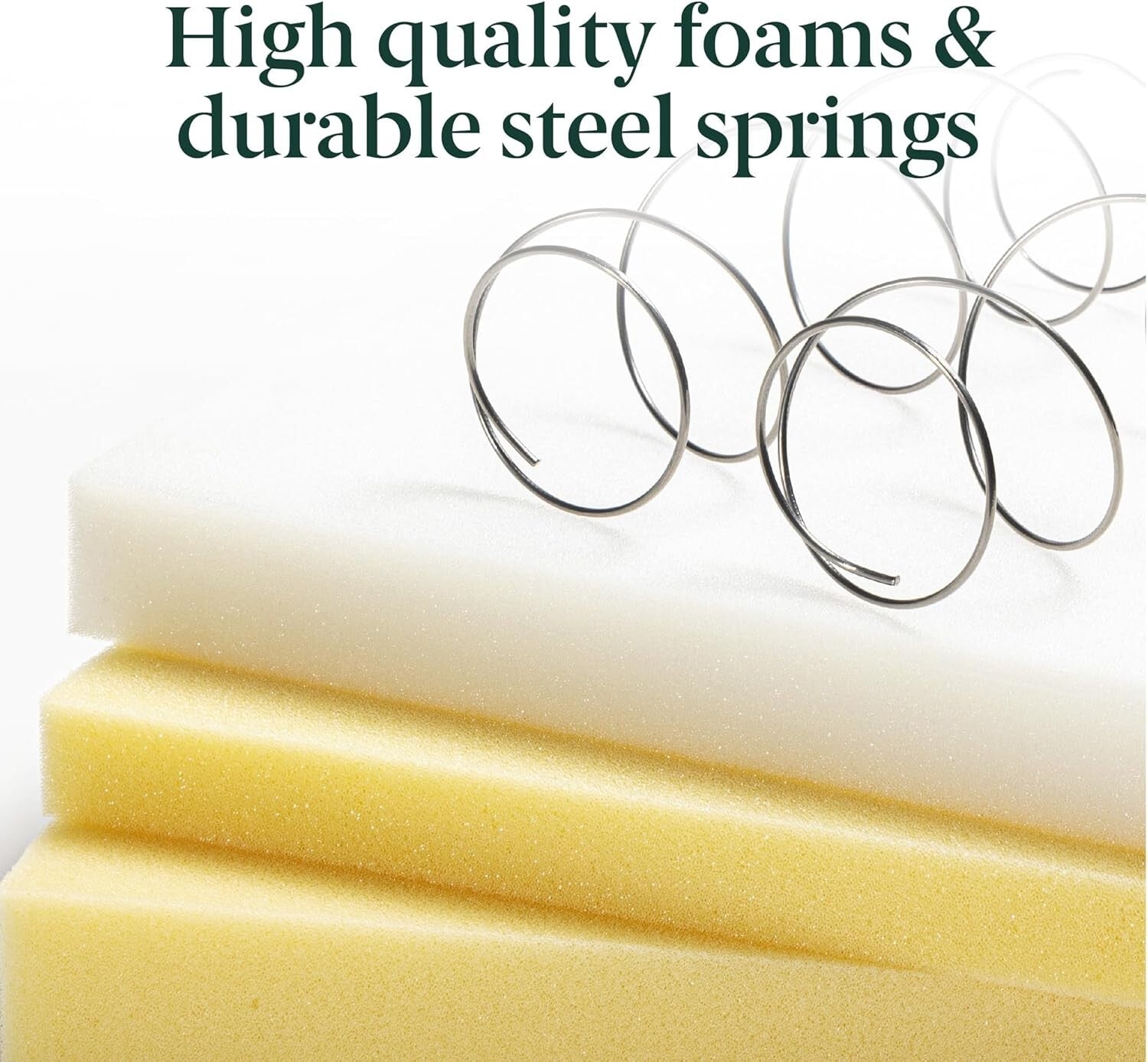 12 Inch King Hybrid Mattress - Medium Firmness, Certified Safe & Fiberglass Free