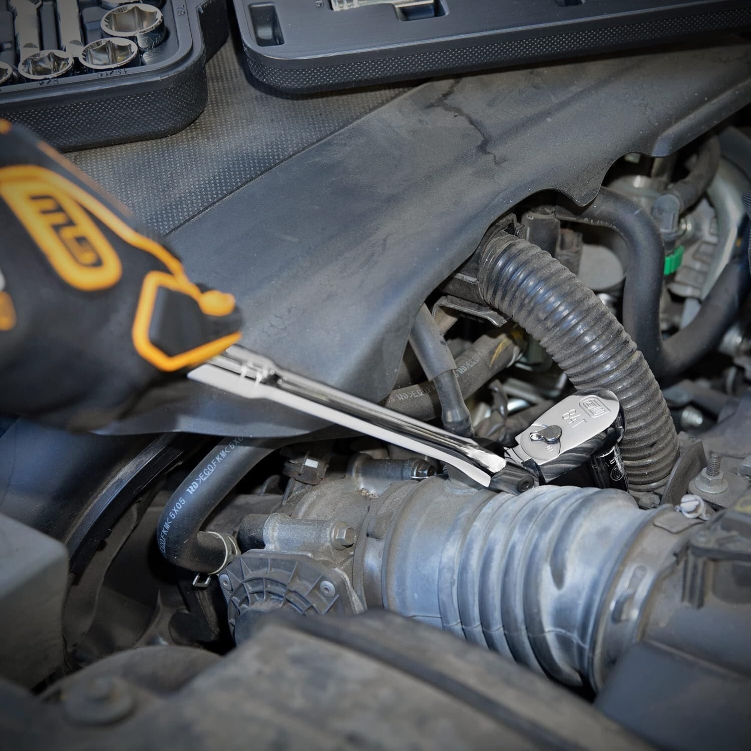 2-Piece Flex Head Ratchet Set with 84 Tooth Mechanism - Professional Quality