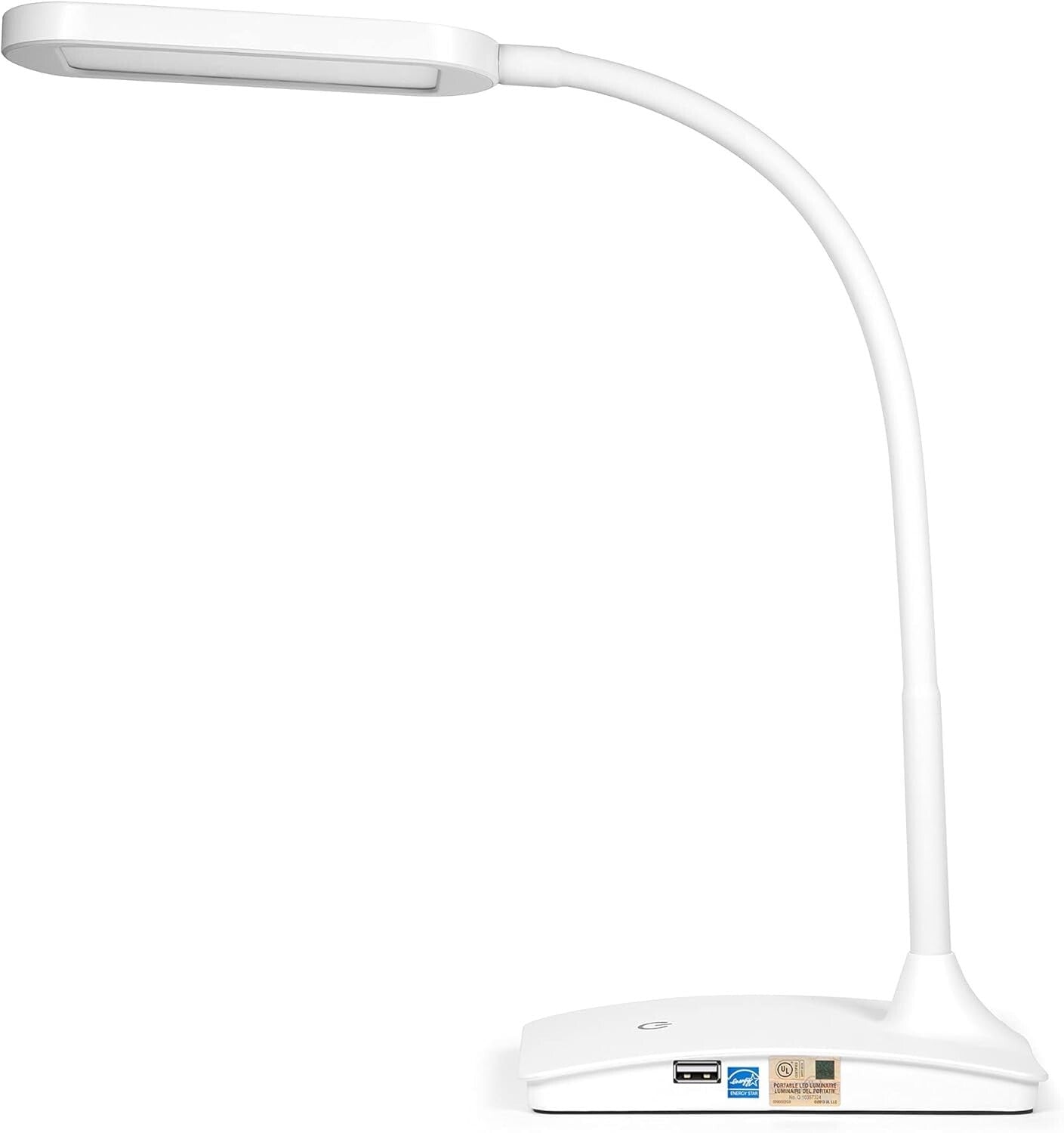 Elegant 500 Lumens Touch-Dimmer Desk Lamp - USB Charging for Home Office