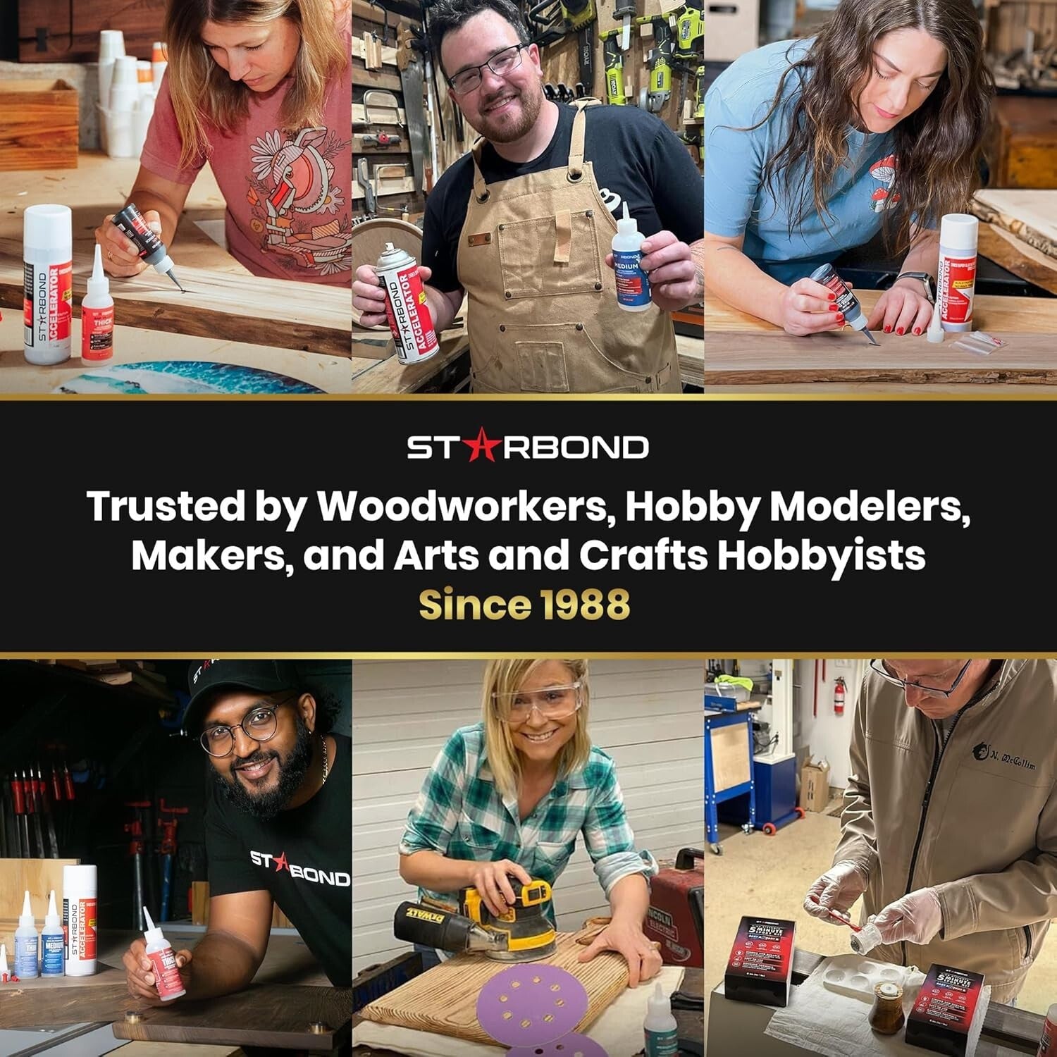 Complete 16 OZ Wood Adhesive Kit - Fast-Bonding CA Glue with Extra Applicators