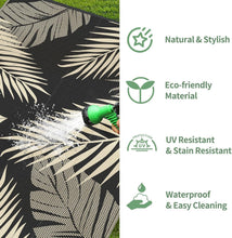 Load image into Gallery viewer, Versatile 6' x 9' Outdoor Rug with Palm Leaf Design - Waterproof for Camping