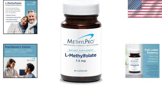 Bioavailable 7.5mg L-Methylfolate - 90 Capsules for Optimal Folate Absorption
