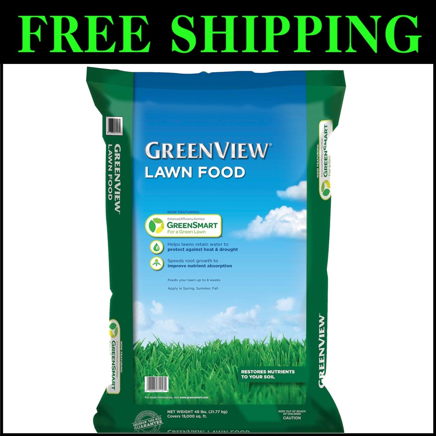 Multi-Purpose Lawn Food - 48 lb. Granule Fertilizer Covers 15,000 sq. ft.
