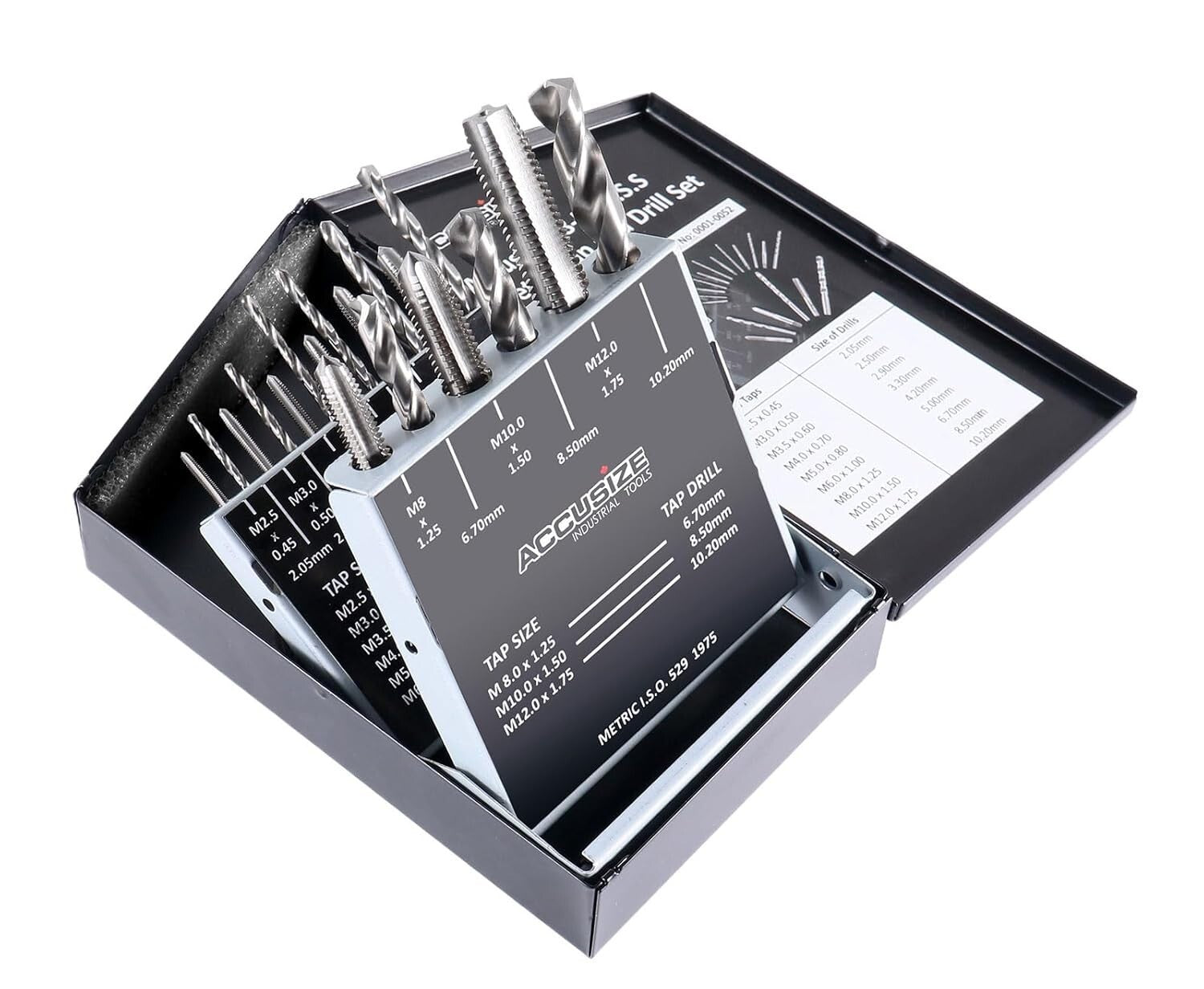 Precision Ground 18 Pc Metric Tap and Drill Set for Metalworking Efficiency