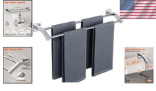 Load image into Gallery viewer, Heavy Duty 24-Inch Towel Hanger Rail - Stylish Double Bar Holder for Bathrooms