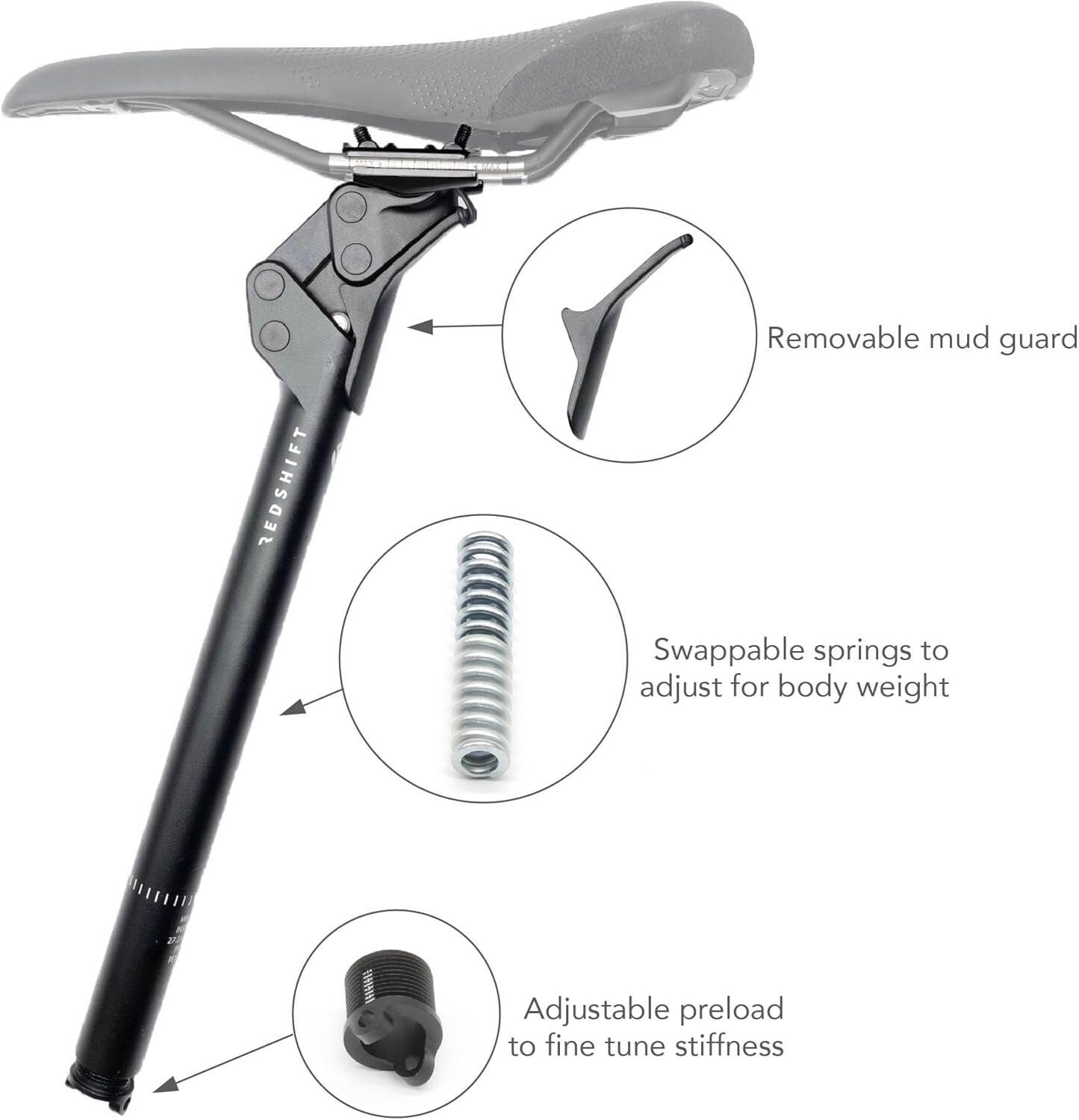 Adjustable Shock-Absorbent Seatpost: Comfortable Ride for Gravel & Hybrid Bikes