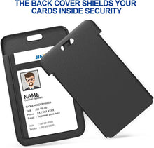 Load image into Gallery viewer, Durable Black ID Badge Holders, 50 Pack - Perfect for Events &amp; Conferences