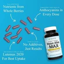 Load image into Gallery viewer, Vision Alive Max: Natural Eye Health Supplement with 8 Ingredients, 30 Capsules
