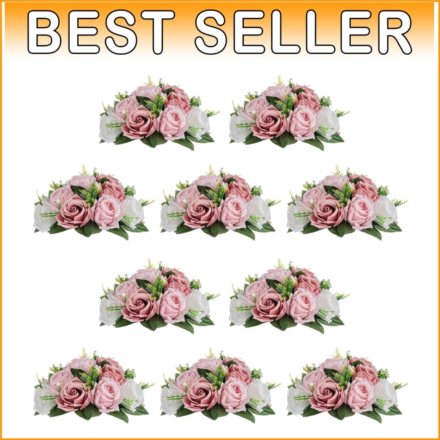10 Pcs Dusty Rose Flower Balls - 9.5