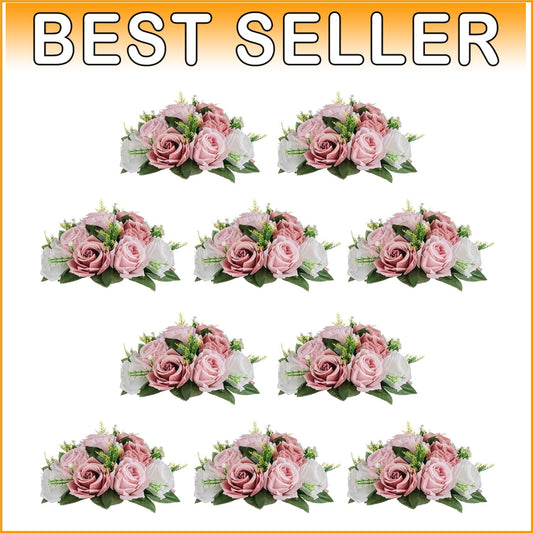 10 Pcs Dusty Rose Flower Balls - 9.5