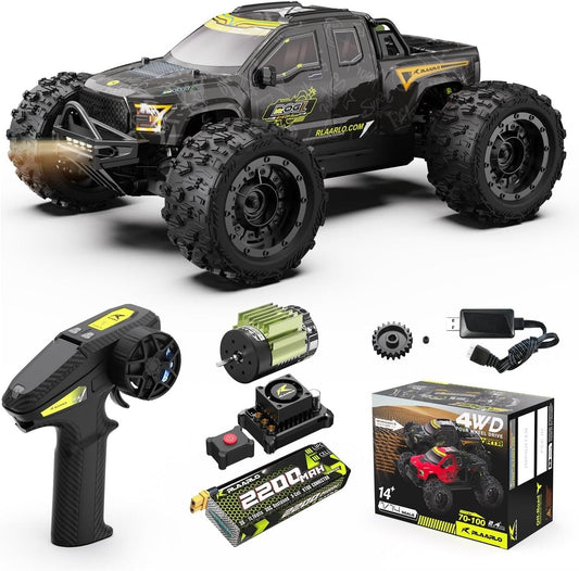 1/14 Brushless RC Car - 60+ MPH All-Terrain Monster Truck with 3S Battery