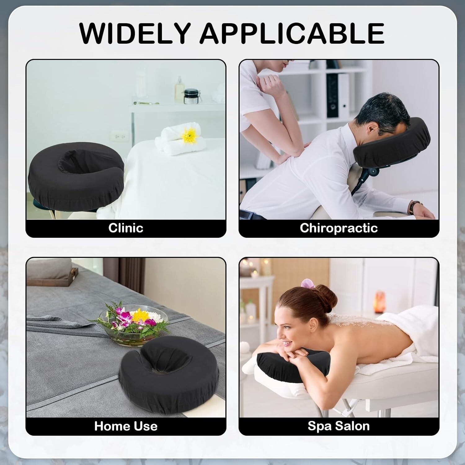 Eco-Friendly 24 Pcs Face Cradle Covers - Lightweight Microfiber for Therapists