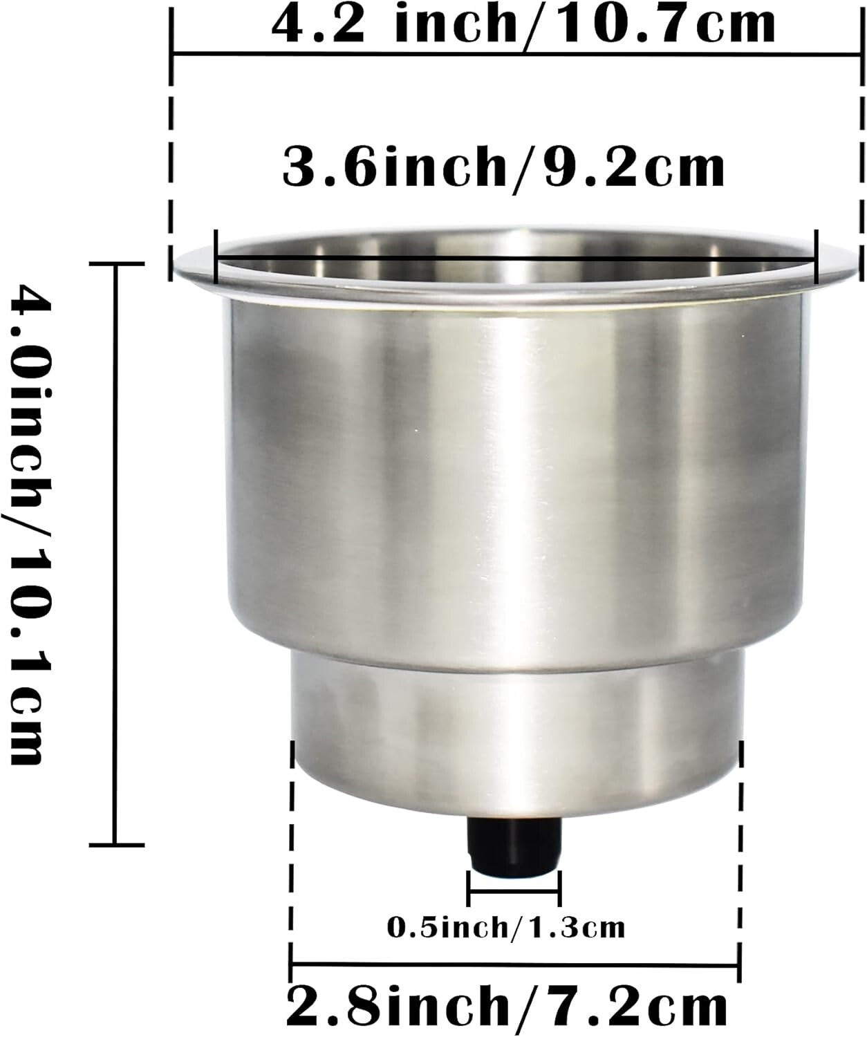 Stylish 8-Piece Drink Holder Set for Marine & Automotive Applications - Silver