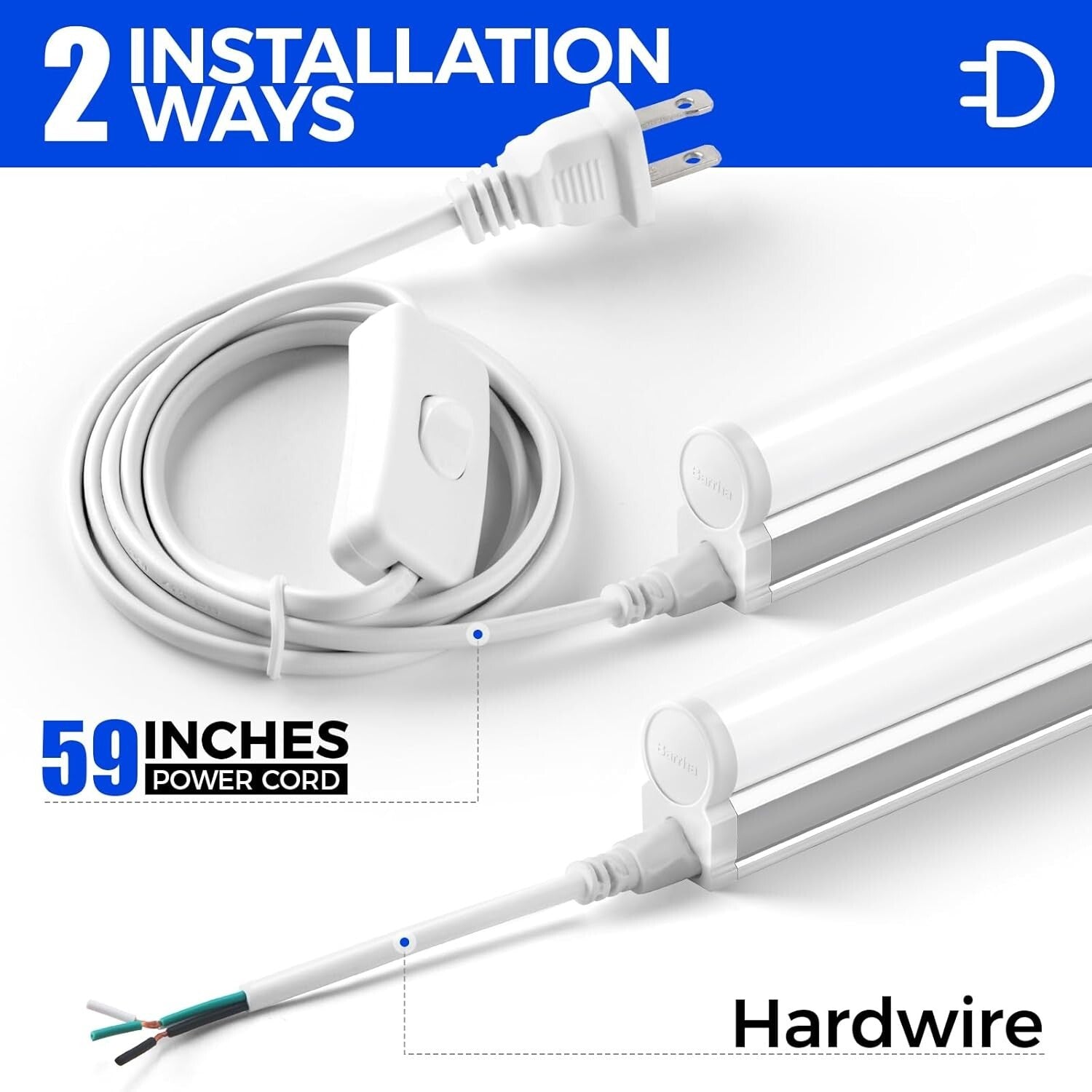 Energy-Efficient 12-Pack 4FT T5 LED Shop Lights - 20W, Indoor Use, 2200lm