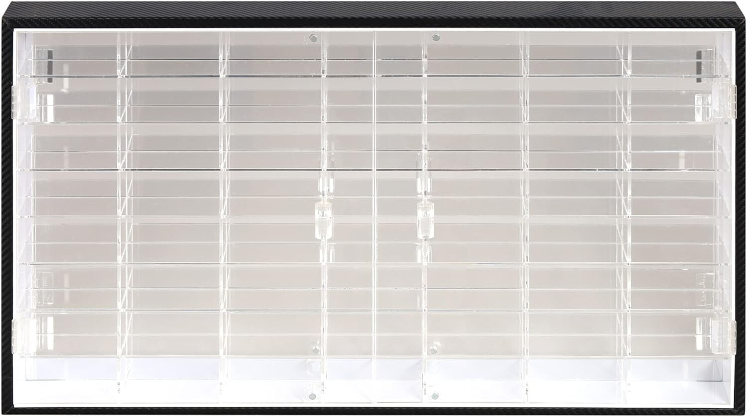 Premium Acrylic 1/64 Scale Car Display Case with 56 Compartments - No Assembly