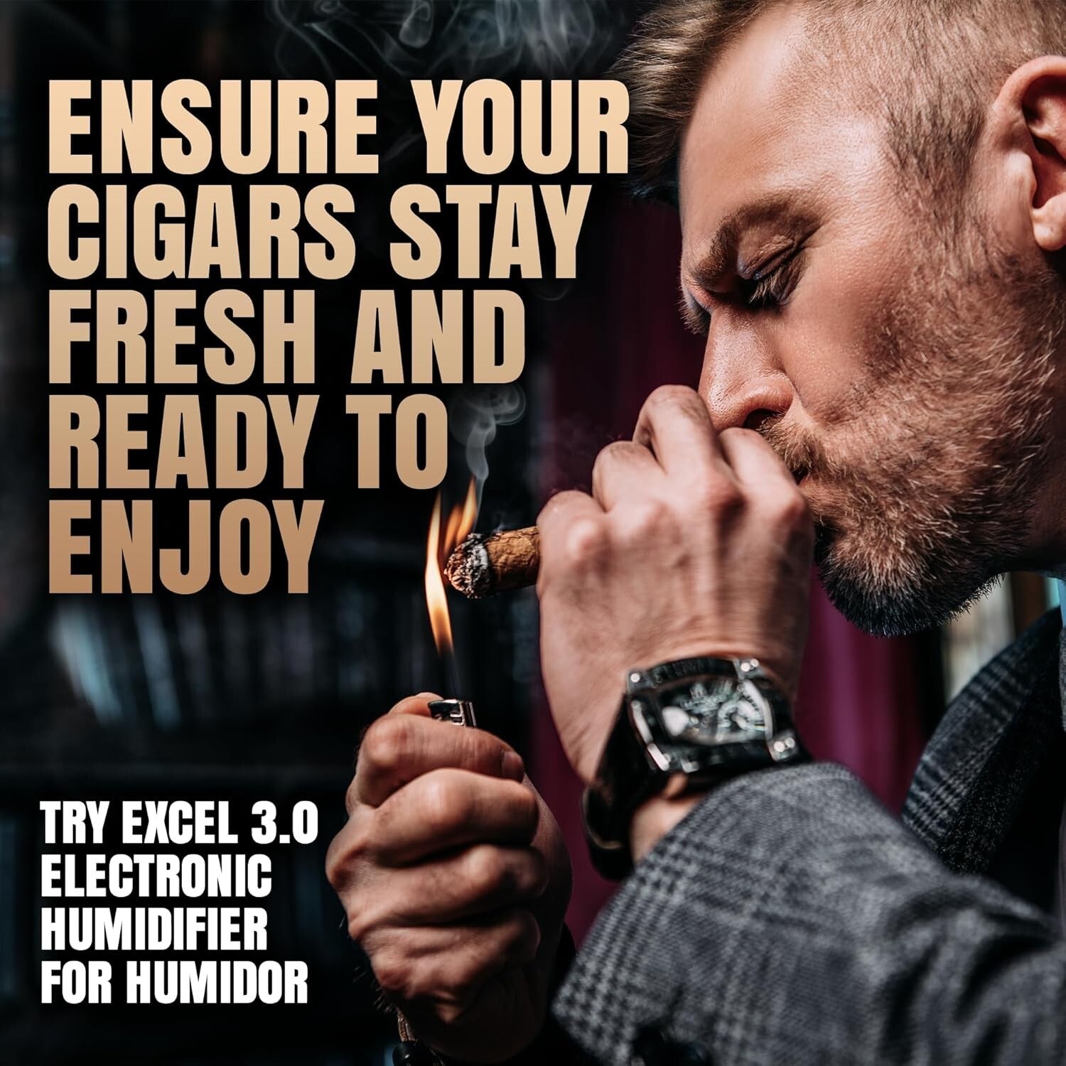 Efficient 3.0 Cigar Humidifier with Soft-Touch Buttons – Perfect Preservation