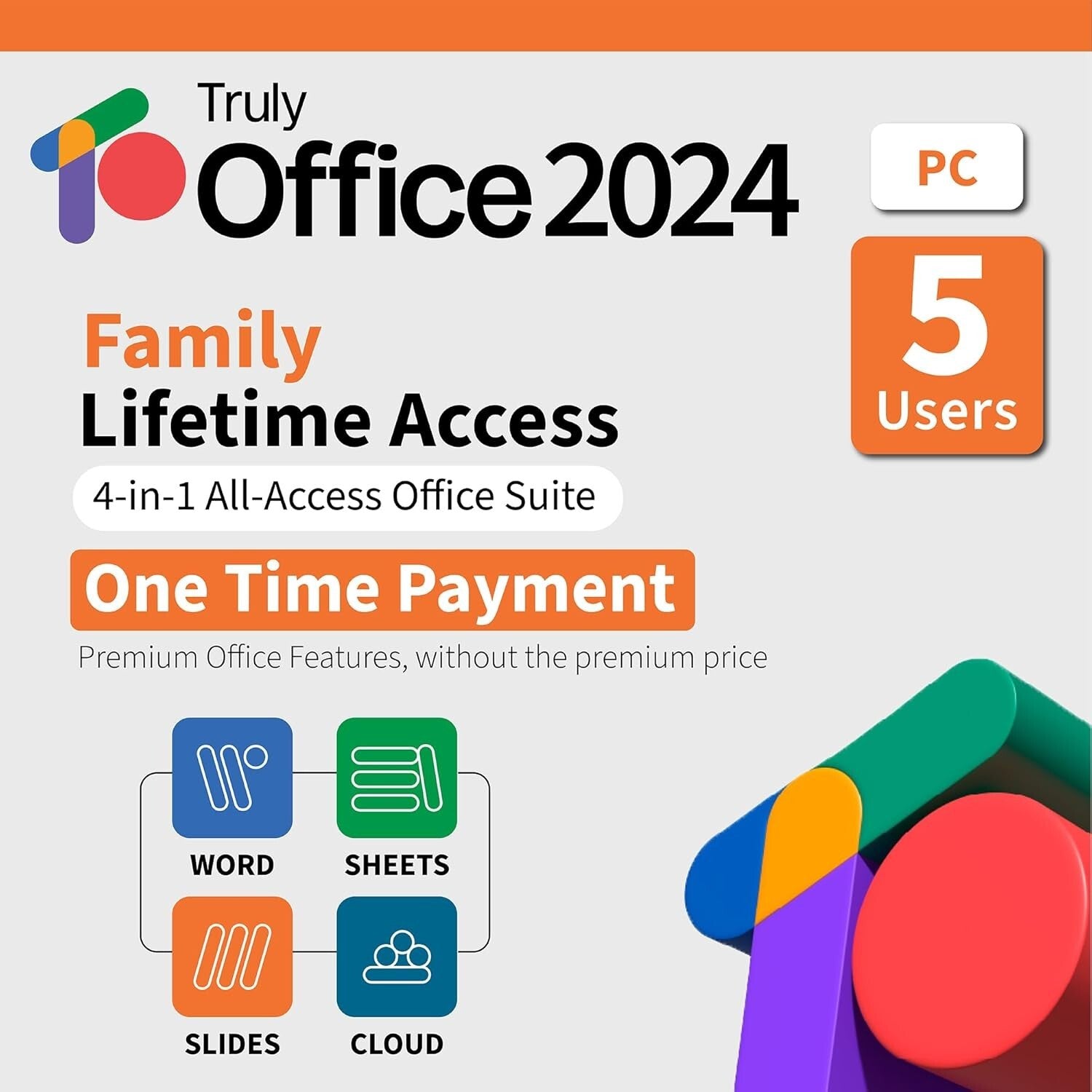 Comprehensive 4-in-1 Windows Software Suite with Lifetime License for Families
