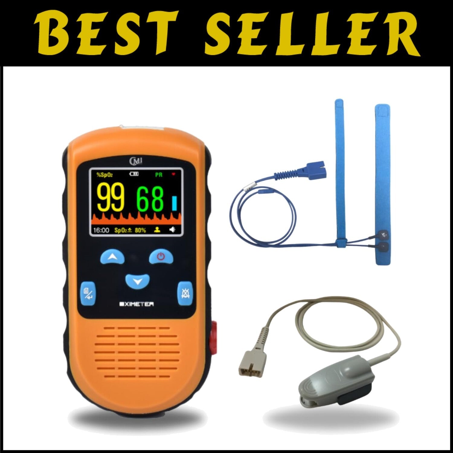 Accurate Handheld Pulse Oximeter with Continuous Infant Monitoring & Alarms