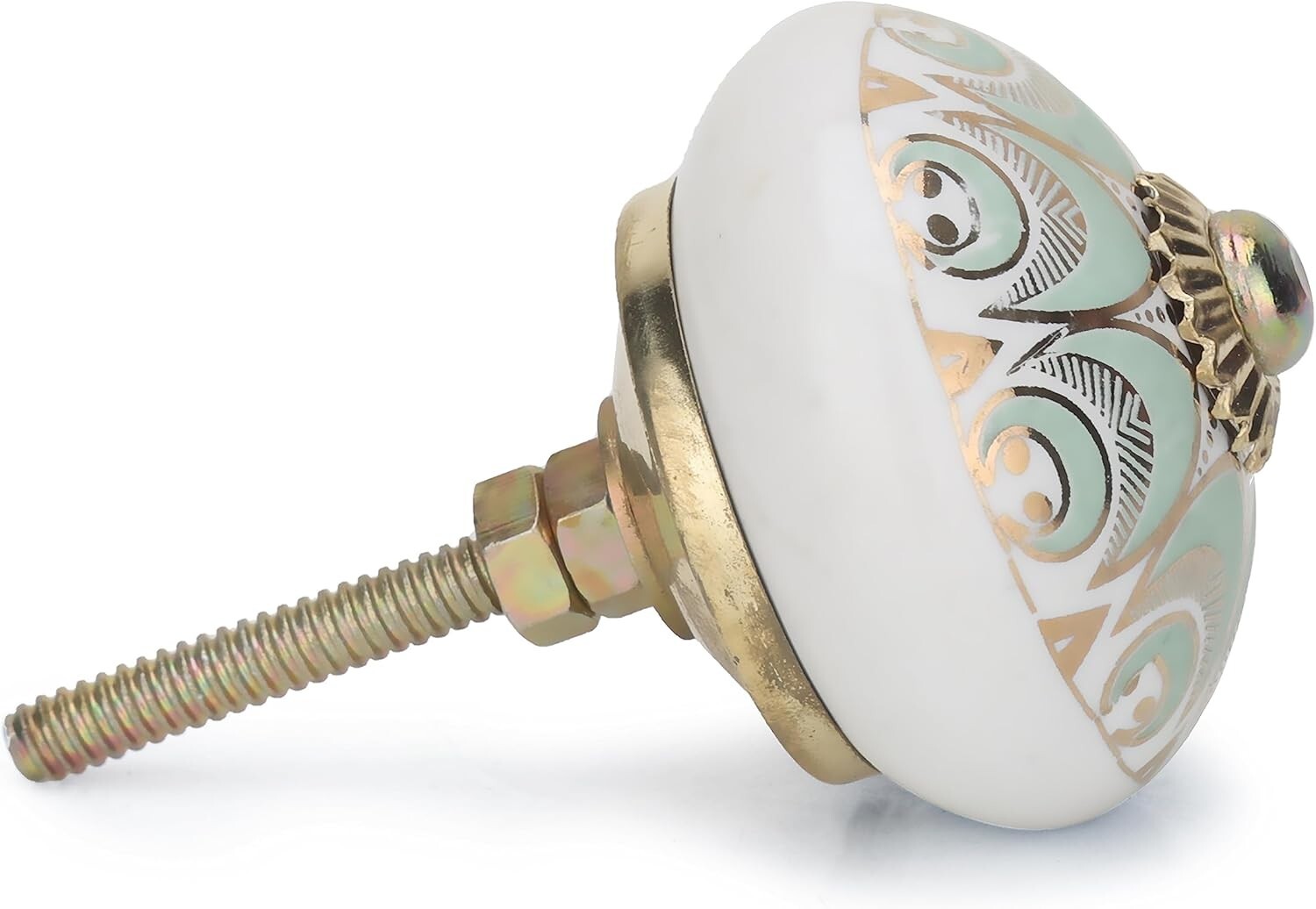 Charming Floral Knobs for Cabinet & Drawer - 30 Pack of Ceramic Handles