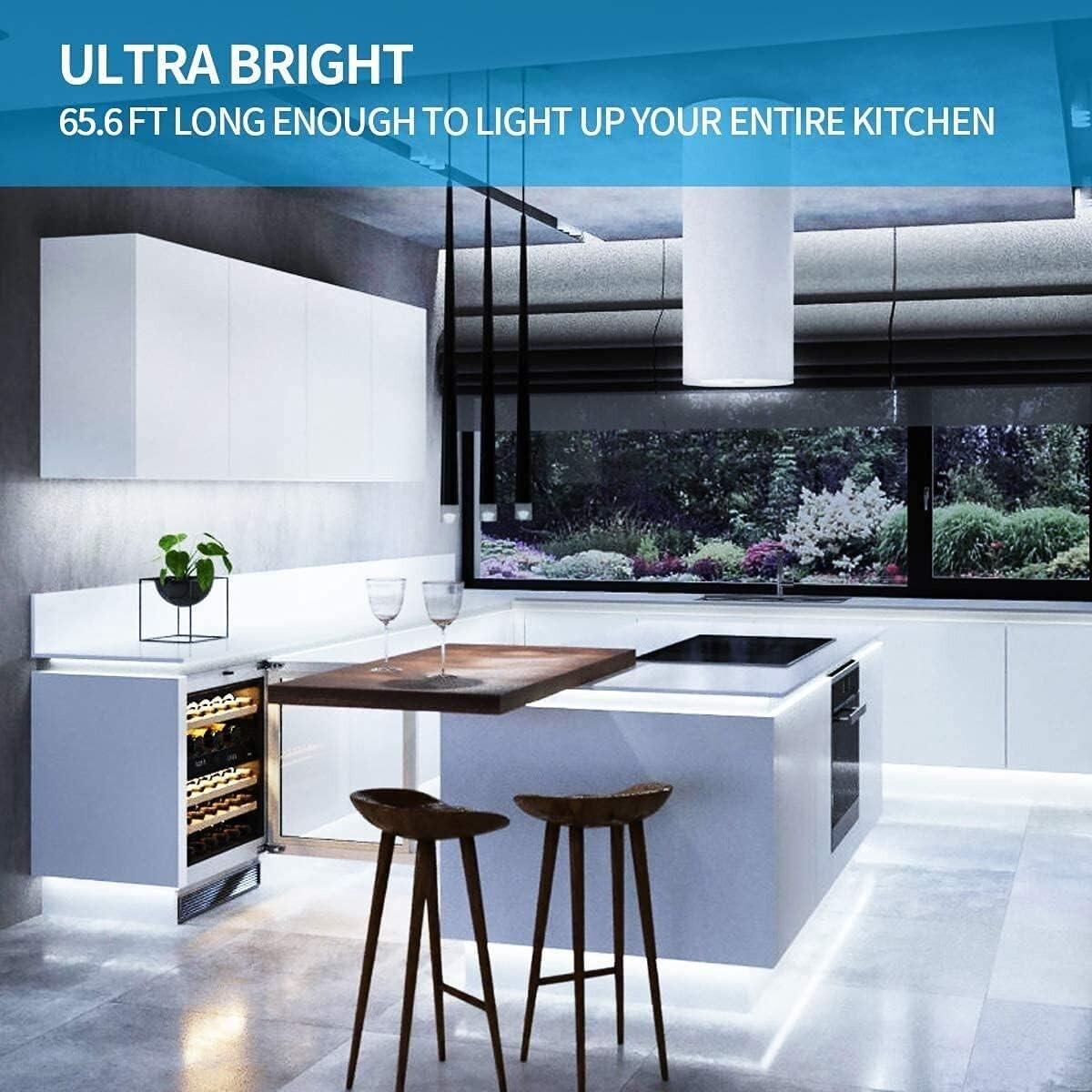 Customizable LED Strip Lights Kit with Dimmer - Ideal for Stylish Interiors