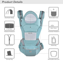 Load image into Gallery viewer, 6-in-1 Ergonomic Baby Carrier with Hip Seat - Perfect for Newborns to Toddlers