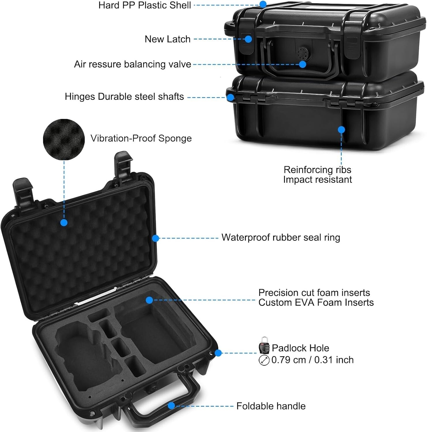 All-in-One Waterproof Case for DJI Mini Drone & Accessories - Travel Ready