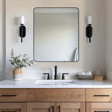 Load image into Gallery viewer, Elegant Matte Black 30x36 Mirror - Stainless Steel Frame for Modern Bathrooms