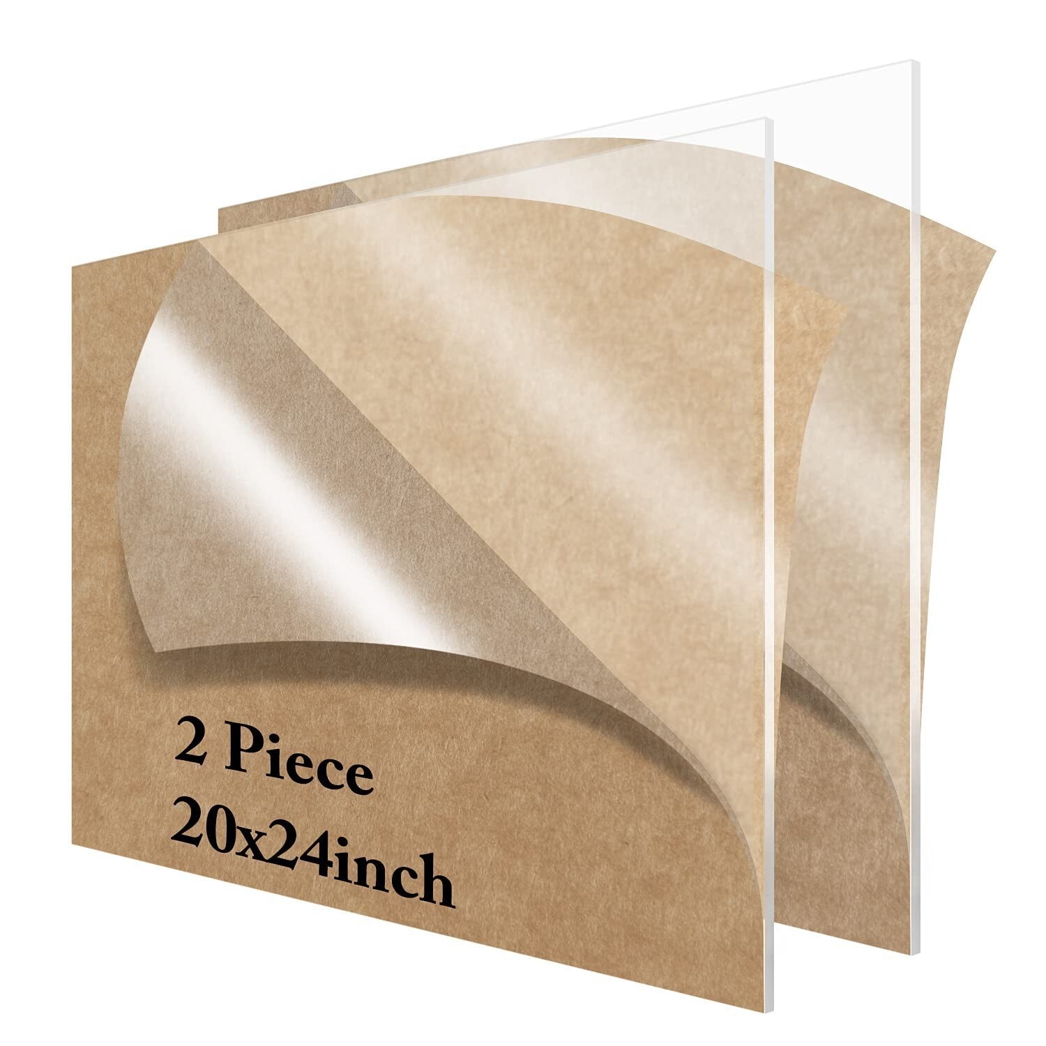 Clear Plastic Sheets 20” x 24” 3mm Thickness for Versatile Display Projects