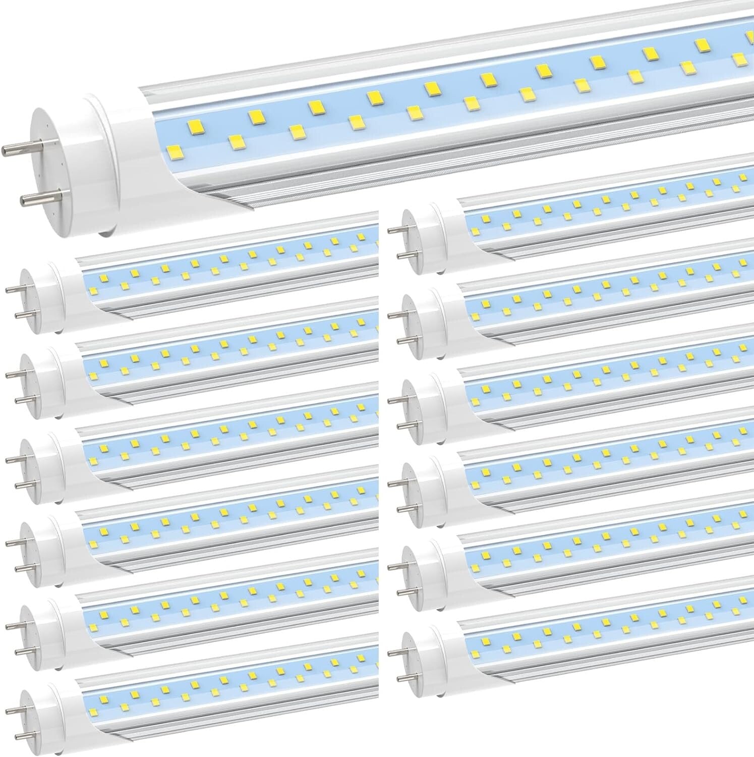 12-Pack 4FT T8 LED Tube Lights, Bright 3000LM, Daylight 5000K, Ballast Bypass