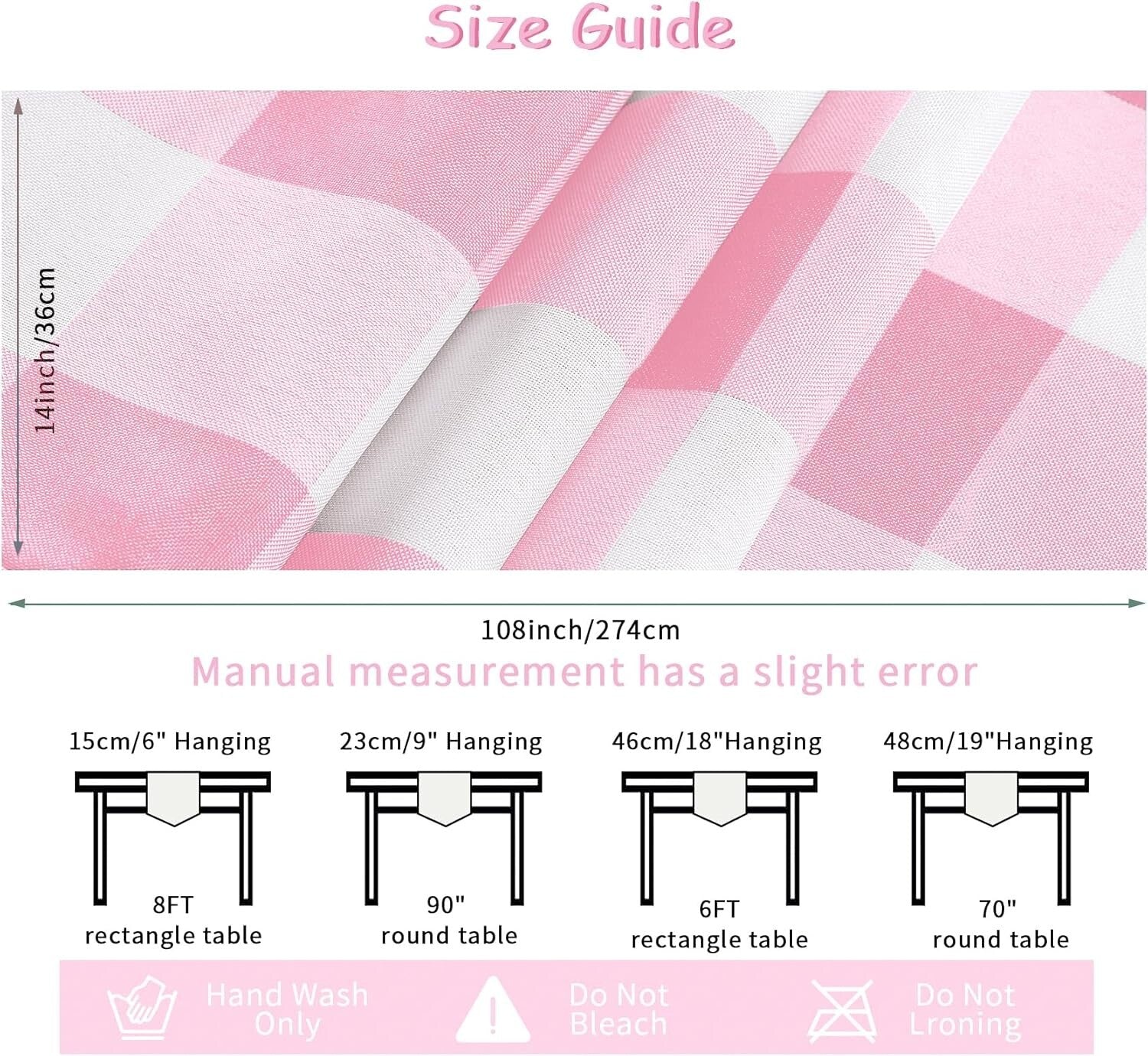 Buffalo Check Table Runners 12-Pack – 14" x 108" Gingham for Weddings & Dining