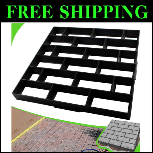Lightweight Reusable Concrete Mold for Elegant Garden Pathways - 19.7" Square