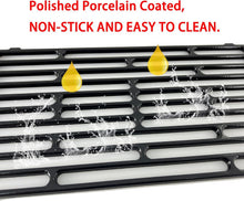 Load image into Gallery viewer, Heavy Duty 16 7/16" x 9 1/16" Grill Grates - Polished Porcelain Cast Iron Set