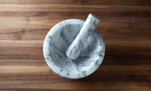 Load image into Gallery viewer, Rough Interior Large Marble Mortar and Pestle - Superior Grinding Experience