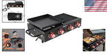 Load image into Gallery viewer, Black 4-Burner Tailgater Grill with Removable Grease Cup - Perfect for Outdoors